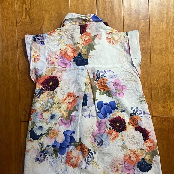 Maeve by Anthropologie Floral High-Low Shirt Dress Size XS - Boho Button Down - Picture 10 of 12